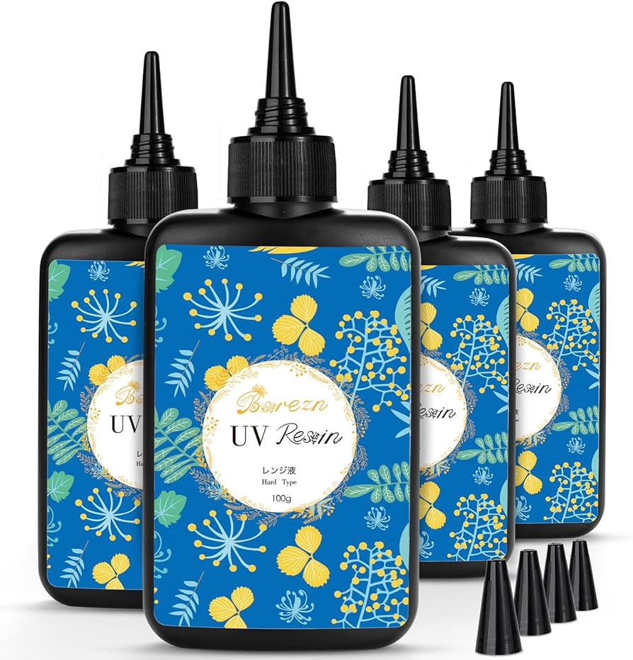 Bsrezn 400g UV Resin Hard, Crystal Clear UV Cure Epoxy Resin Kit Premixed Resina UV Transparent S... | Amazon (US)