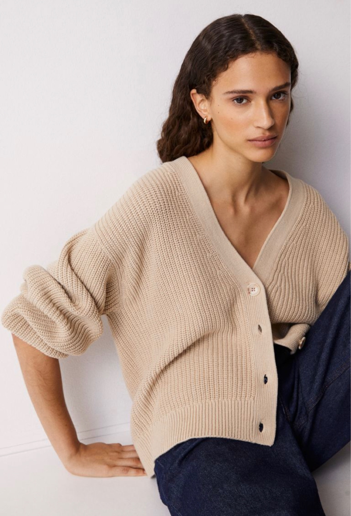 Rib Knit Cardigan 