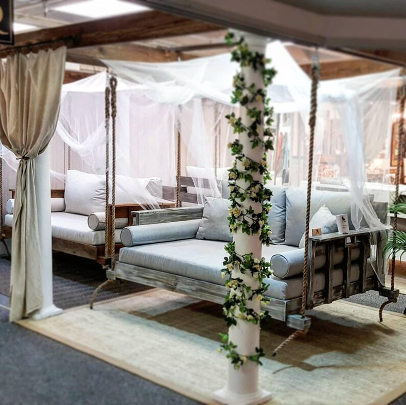 FREE SHIPPING! The All American Bed Swing | Full Size Hanging Bed Swing by Four Oak Bed Swings | Etsy (US)