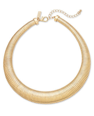I.N.C. International Concepts Gold-Tone Omega Chain Collar Necklace, 17 | Macy's