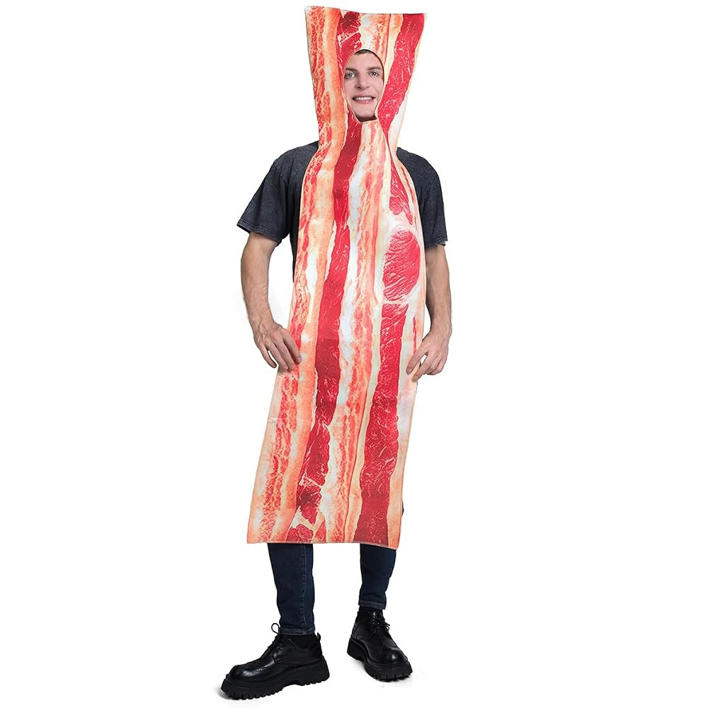 PGOND Breakfast Food Costume Set, Adult Size, Milk Carton, Fried Egg, Bacon Strip Halloween Costu... | Amazon (US)