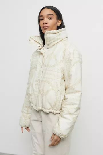 BDG Isla Linen Printed Puffer Jacket | Urban Outfitters (US and RoW)