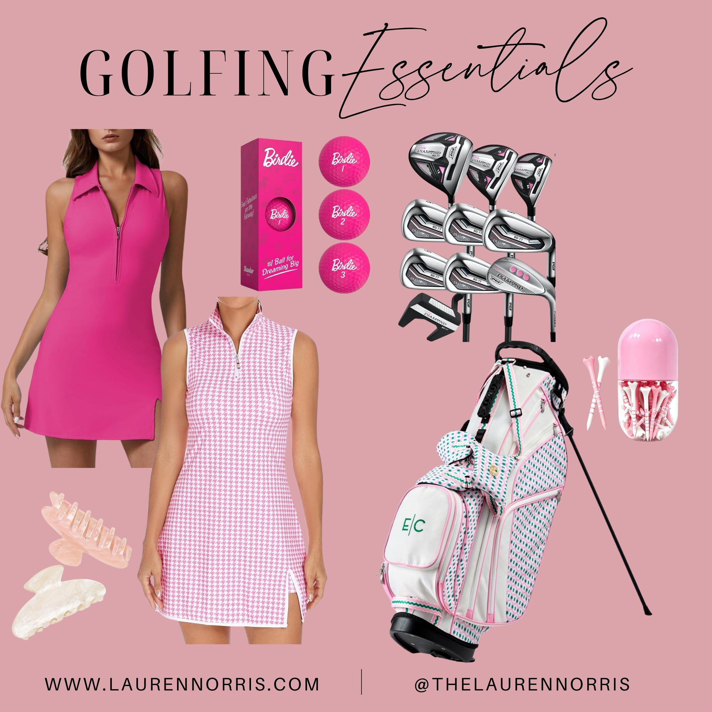 Girly and cute essentials for the girl that loves golf!  

 #LTKootd