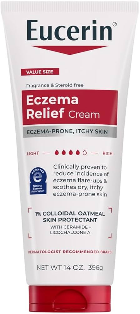 Eucerin Eczema Relief Body Cream, Eczema Cream with Colloidal Oatmeal, Ceramide-3 and Licorice Ro... | Amazon (US)