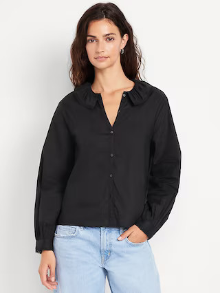 Ruffle Button-Down Shirt | Old Navy (US)