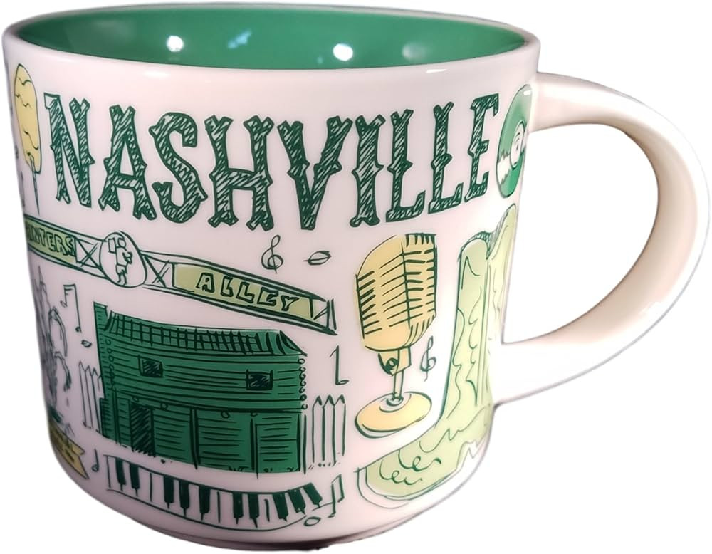 Starbucks Nashville Been There Series Ceramic Coffee Mug, 14 oz | Amazon (US)