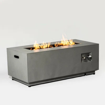 Outdoor 42inch Fire Table With Propane - Efficient Heating & Adjustable Flame, High Features, Space Saving, Easy Cleaning Maintenance, Includes Glass | Wayfair North America