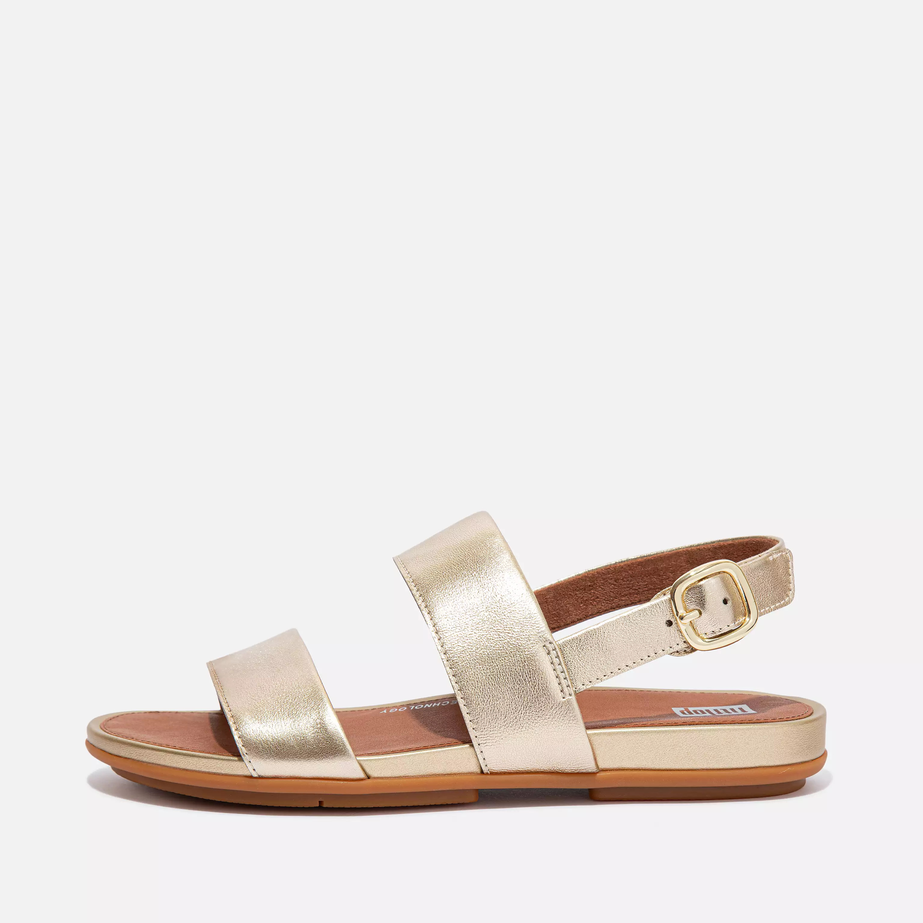 GRACIE Metallic Leather Back-Strap Sandals | FitFlop (US)