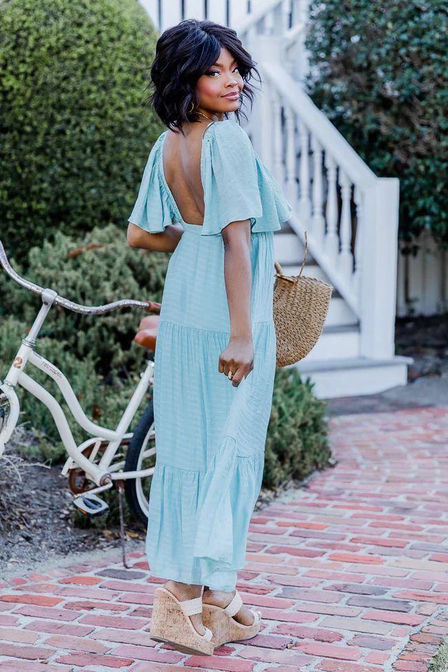 Ease On By Aqua Short Sleeve Maxi Dress | Pink Lily