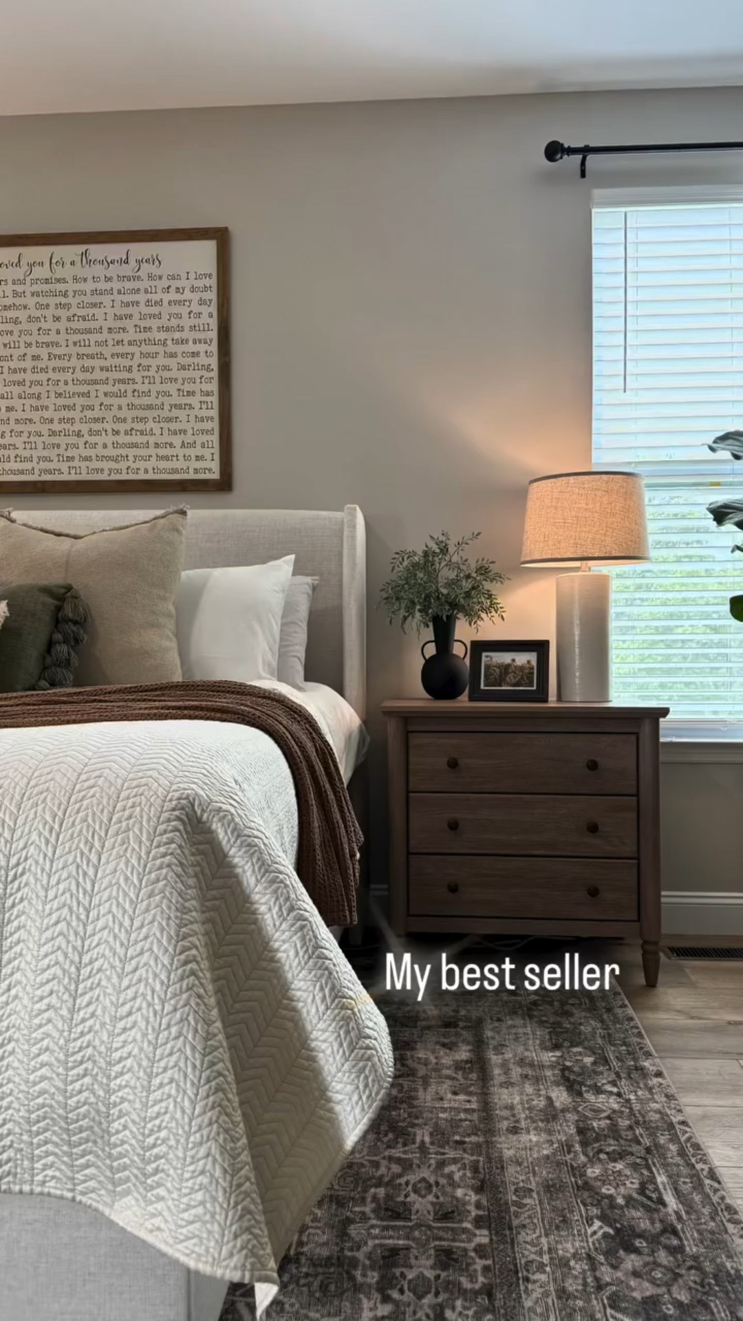 My nightstand has been a bestseller for 3 months in a row. Heavy wood material with built in outlets (USB and HDMI) make it pretty and techy! #nightstand #bedroomideas #neutralshades #affordablestyle #ad

How to shop ⬇️

Instagram and Facebook: Comment “Shop” to have links sent directly to your DM.