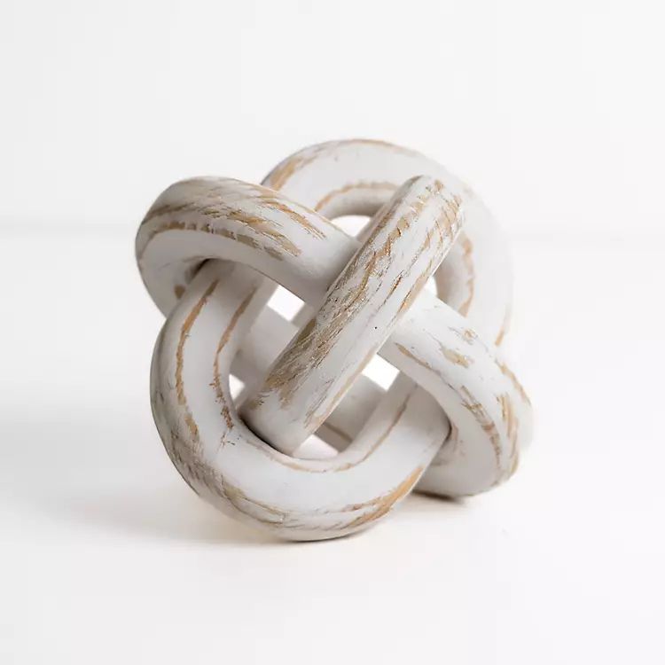 Distressed White Wooden Knot | Kirkland's Home