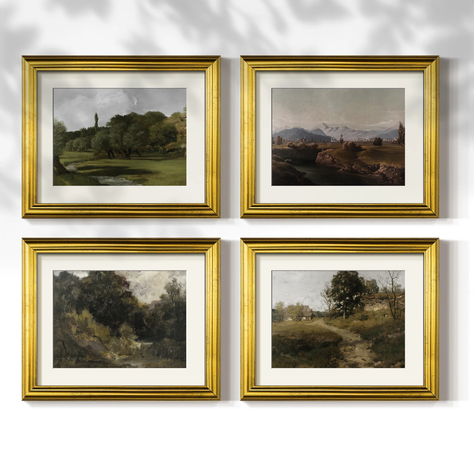 Vintage Landscape CIII  -4 Piece Set of Framed Prints (Set of 4) | Wayfair North America