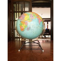 World Globe Antique Table Vintage Replogle Reference 12"" Top Globes Swivel Map | Etsy (US)