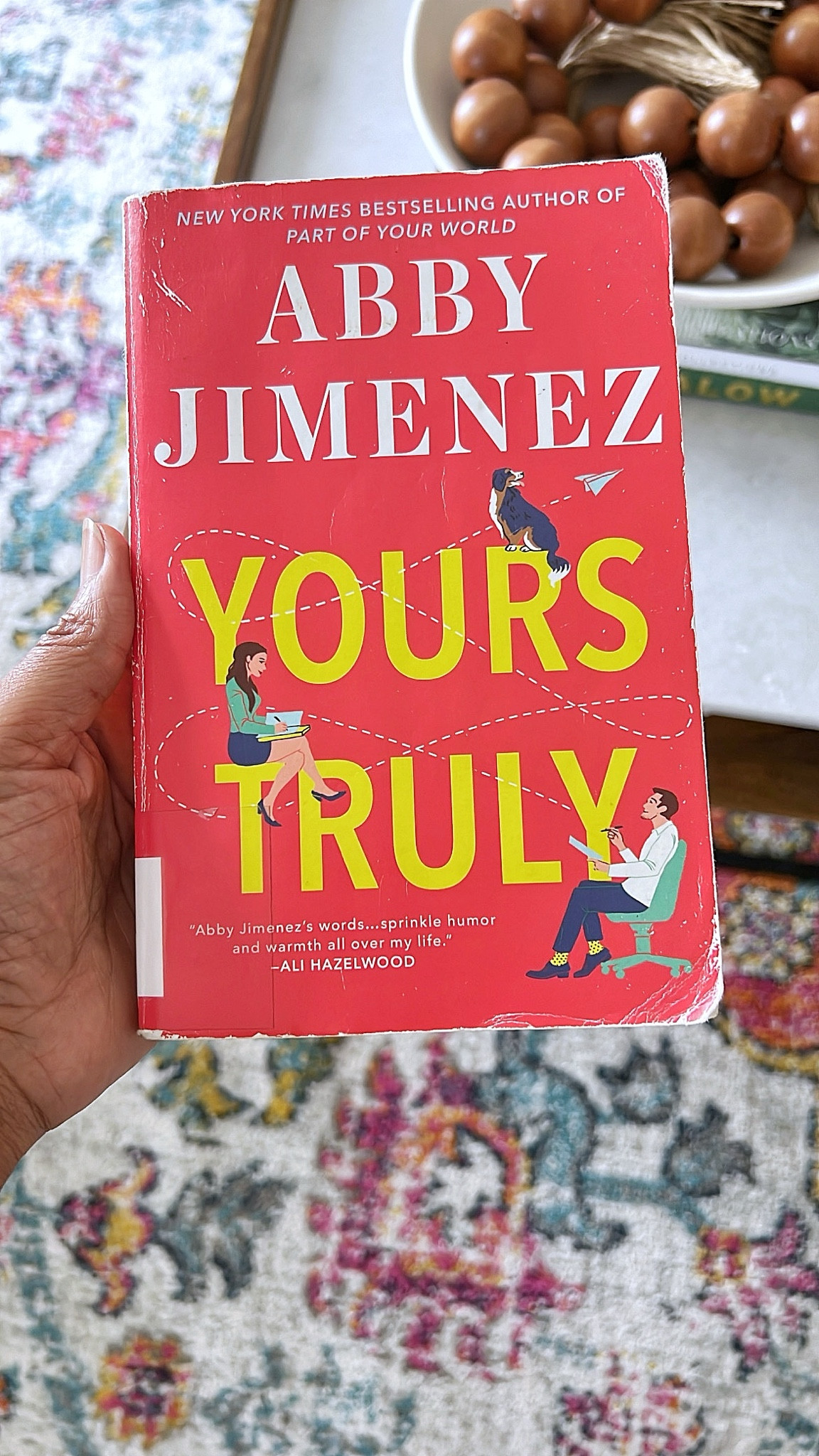 Book #28 in 2024

Yours Truly by Abby Jimenez

My rating: 4 out of 5 stars

Monthly Reads, Book Club, Book
Recommendations, My Favorite Books, Books I Read, BookTok, Bookstagram, Books to Read, What Should I Read, Summer Books, Summer Reads, Beach Reads, What I Have Been Reading This Month

#LTKHome #LTKTravel #LTKFindsUnder50