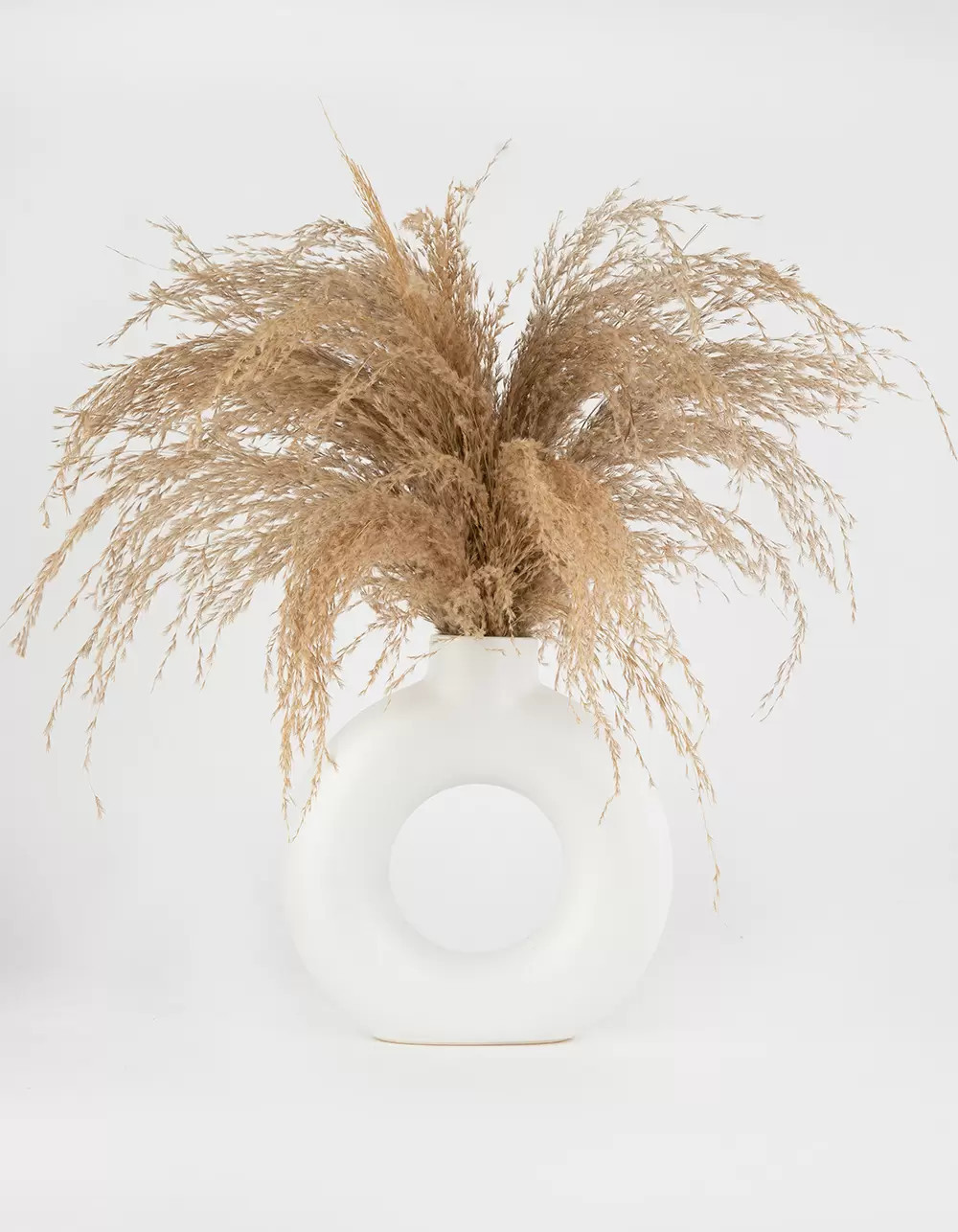 Dried Pampas In Donut Vase | Tillys