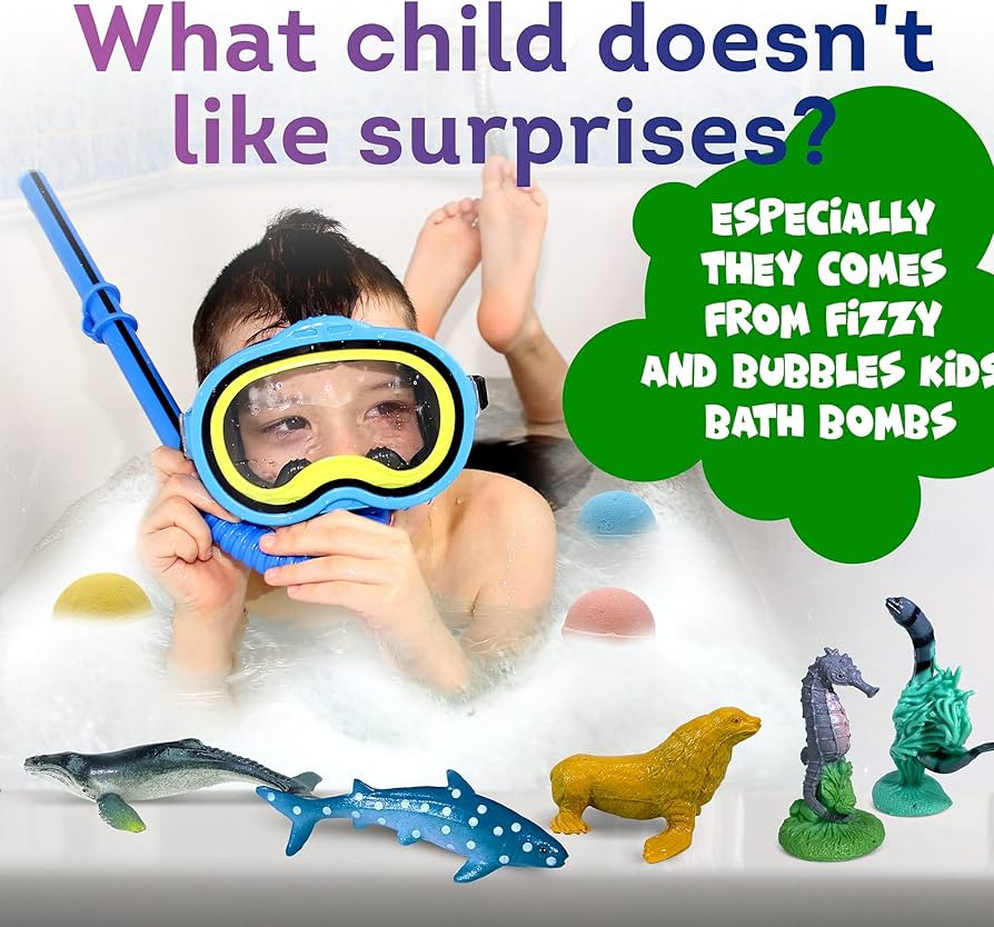 6 Bath Bombs for Kids Surprise Toys Inside SEA Animals - Collect All 36 Ocean Toys Like Shark or ... | Amazon (US)