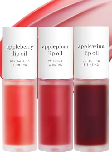 NOONI Korean Lip Oil - Appleberry + Appleplum + Applewine, 0.12 FL Oz Bundle | Amazon (US)