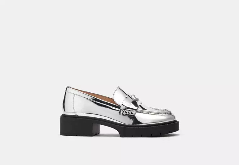 Leah Loafer In Silver Metallic | Coach Outlet US