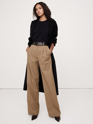 Soho High-Rise Wide-Leg Italian Wool Pant | Banana Republic (CA)