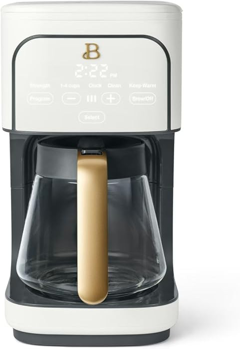 Beautiful 12-Cup Programmable Coffee Maker with Touch-Activated Display, Auto Brew Timer, Reusabl... | Amazon (US)