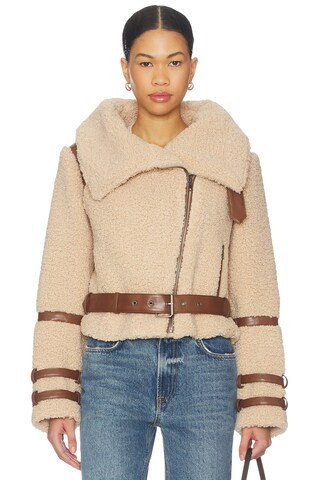 Tularosa Bailey Moto Jacket in Camel from Revolve.com | Revolve Clothing (Global)