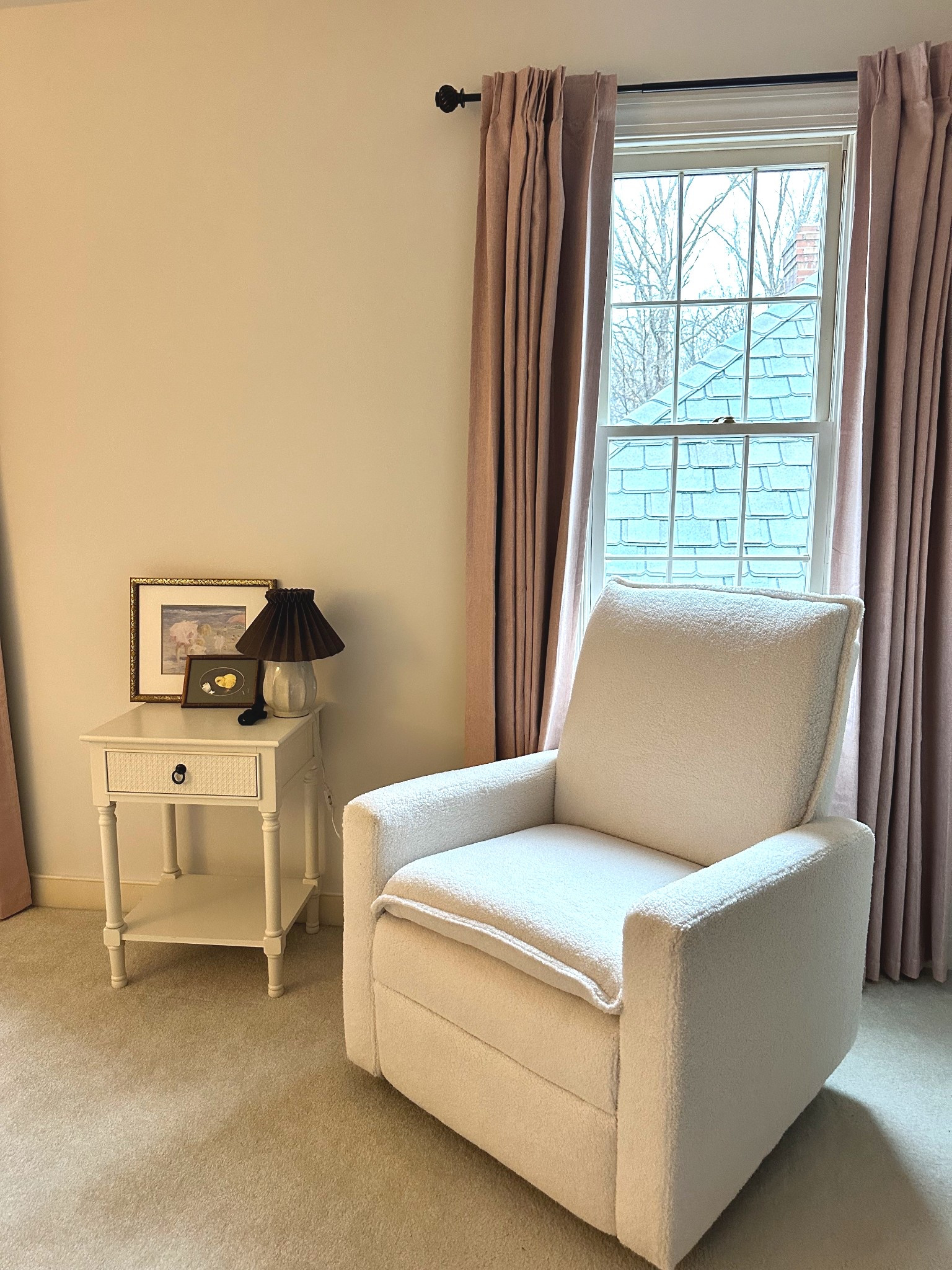 Nursery progress🫶 #nursery #babygirlnursery #nurserychair

#LTKmomlife #LTKBump #LTKBaby