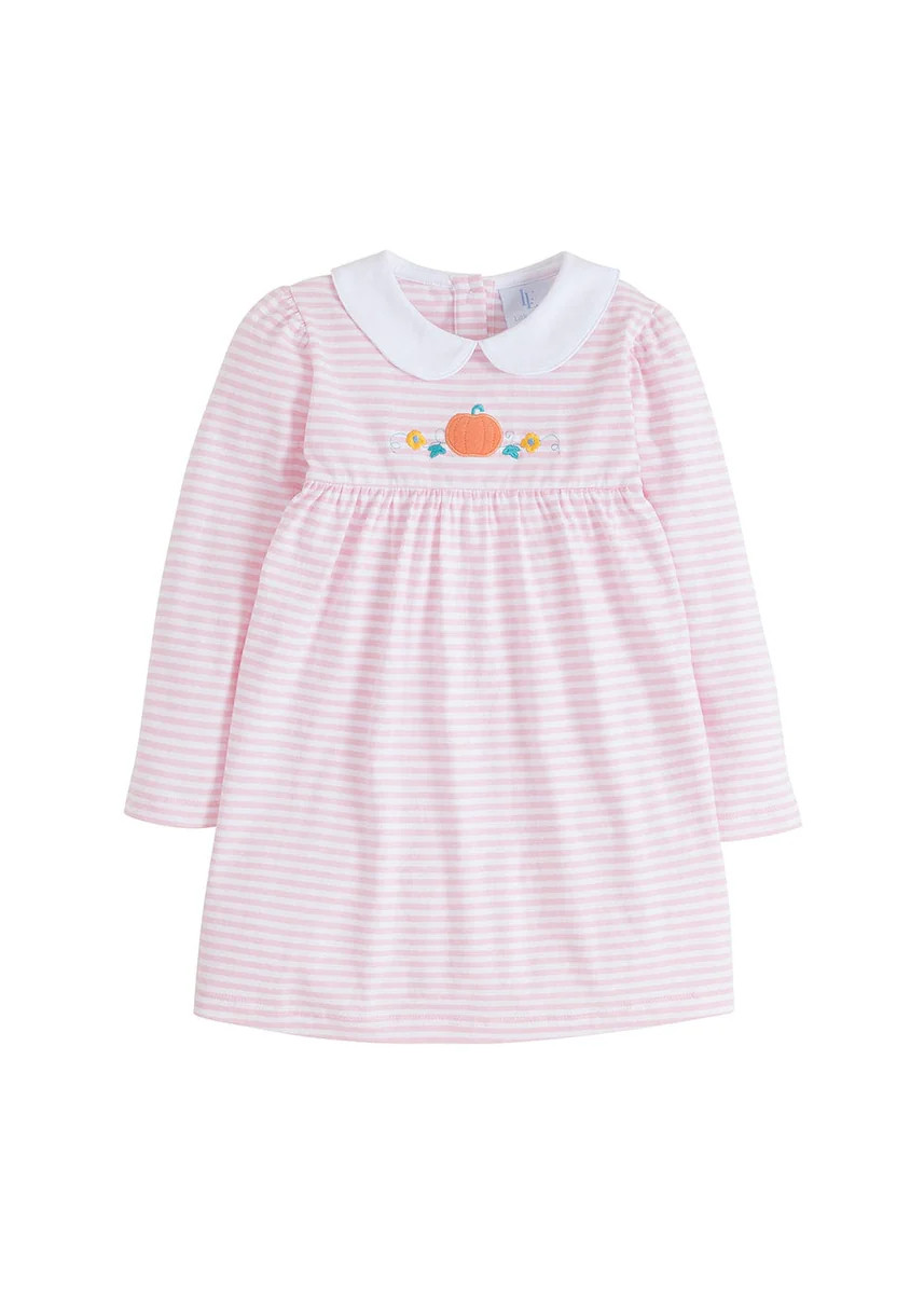 Embroidered Evelyn Dress - Pumpkin | Little English