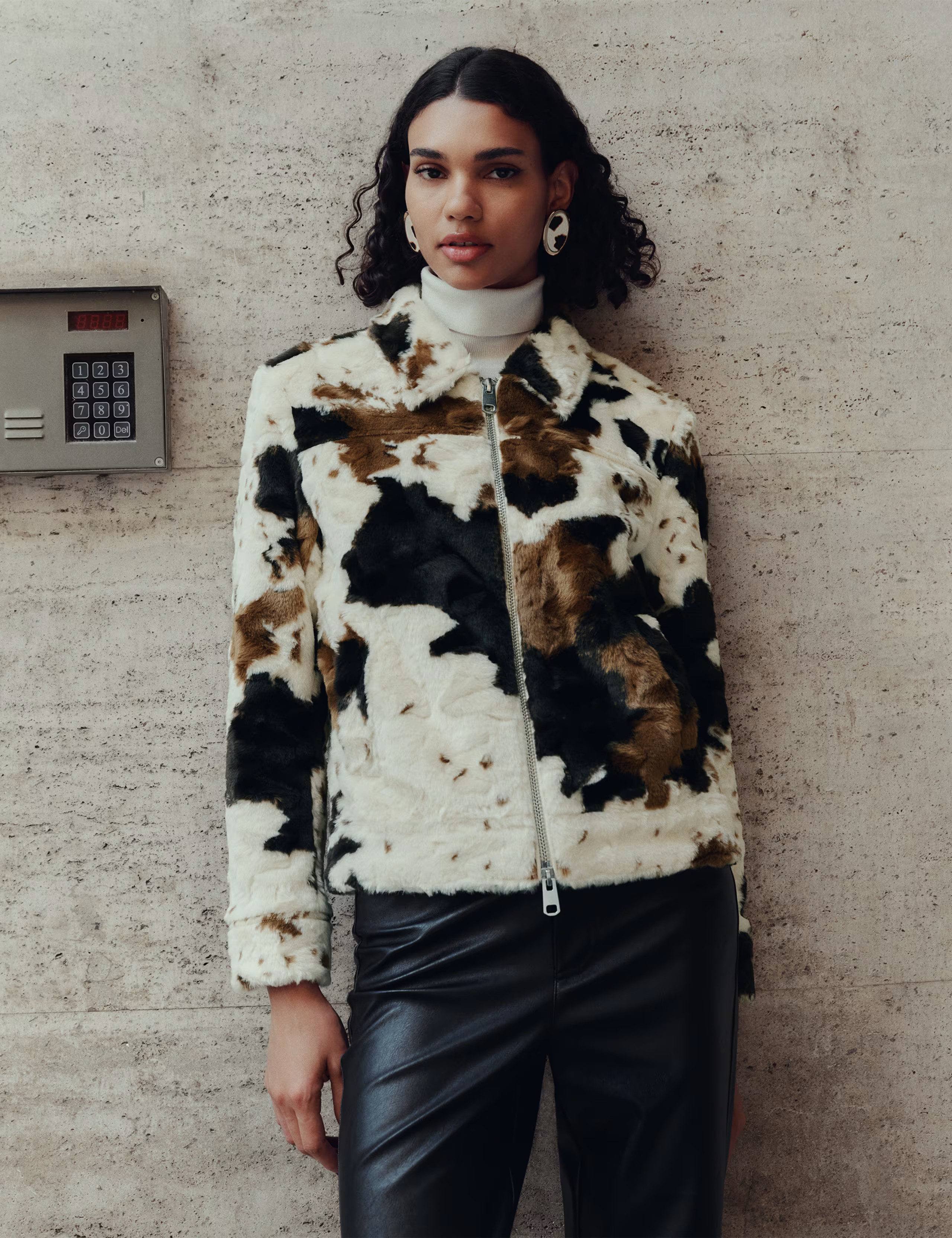 Faux Fur Cow Print Trucker Jacket | Marks & Spencer (UK)