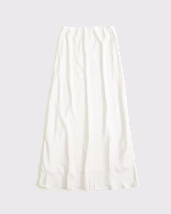 Women's High Rise Satin Maxi Skirt | Women's Bottoms | Abercrombie.com | Abercrombie & Fitch (US)