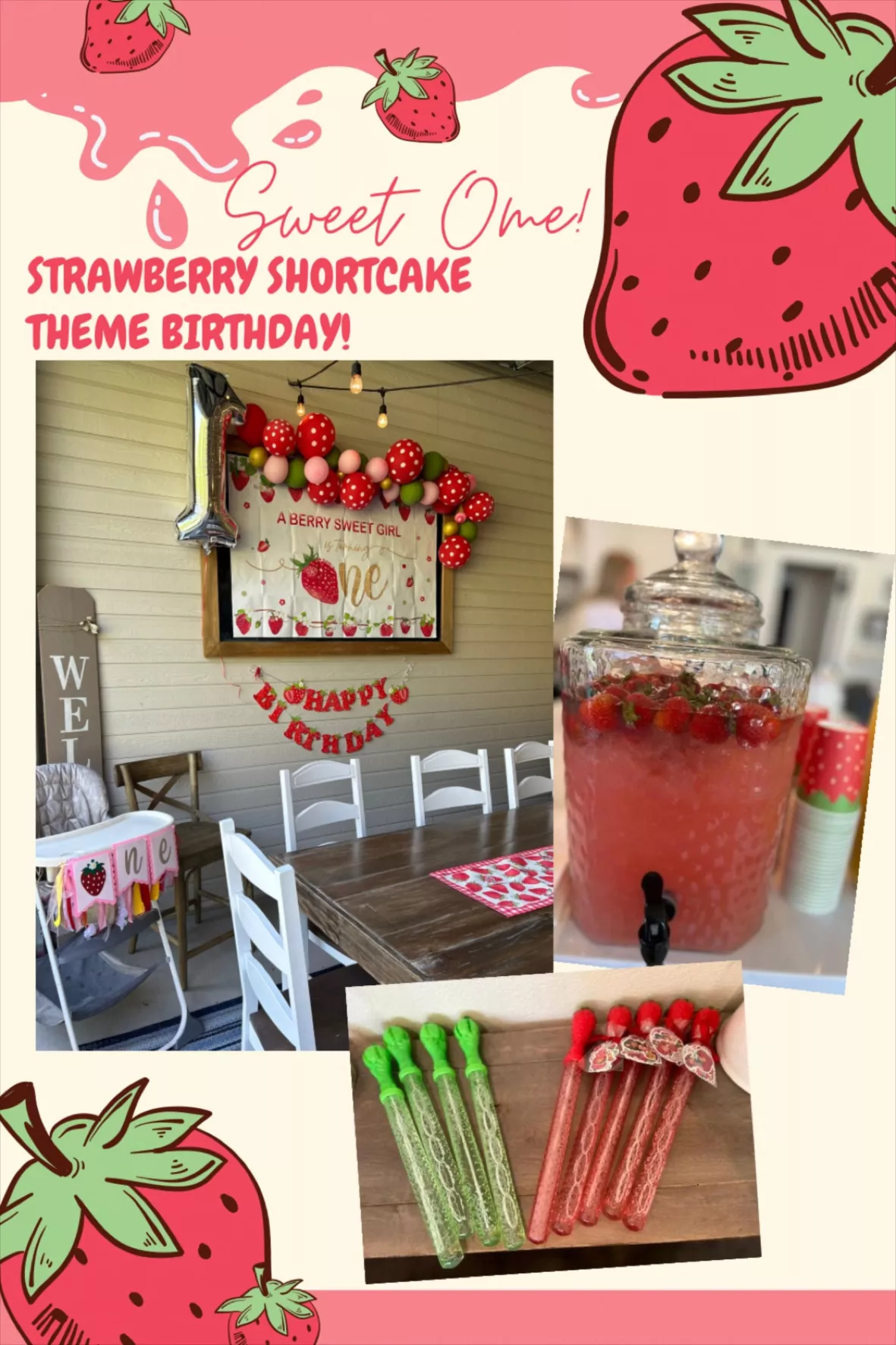 Strawberry Theme Birthday Party … curated on LTK