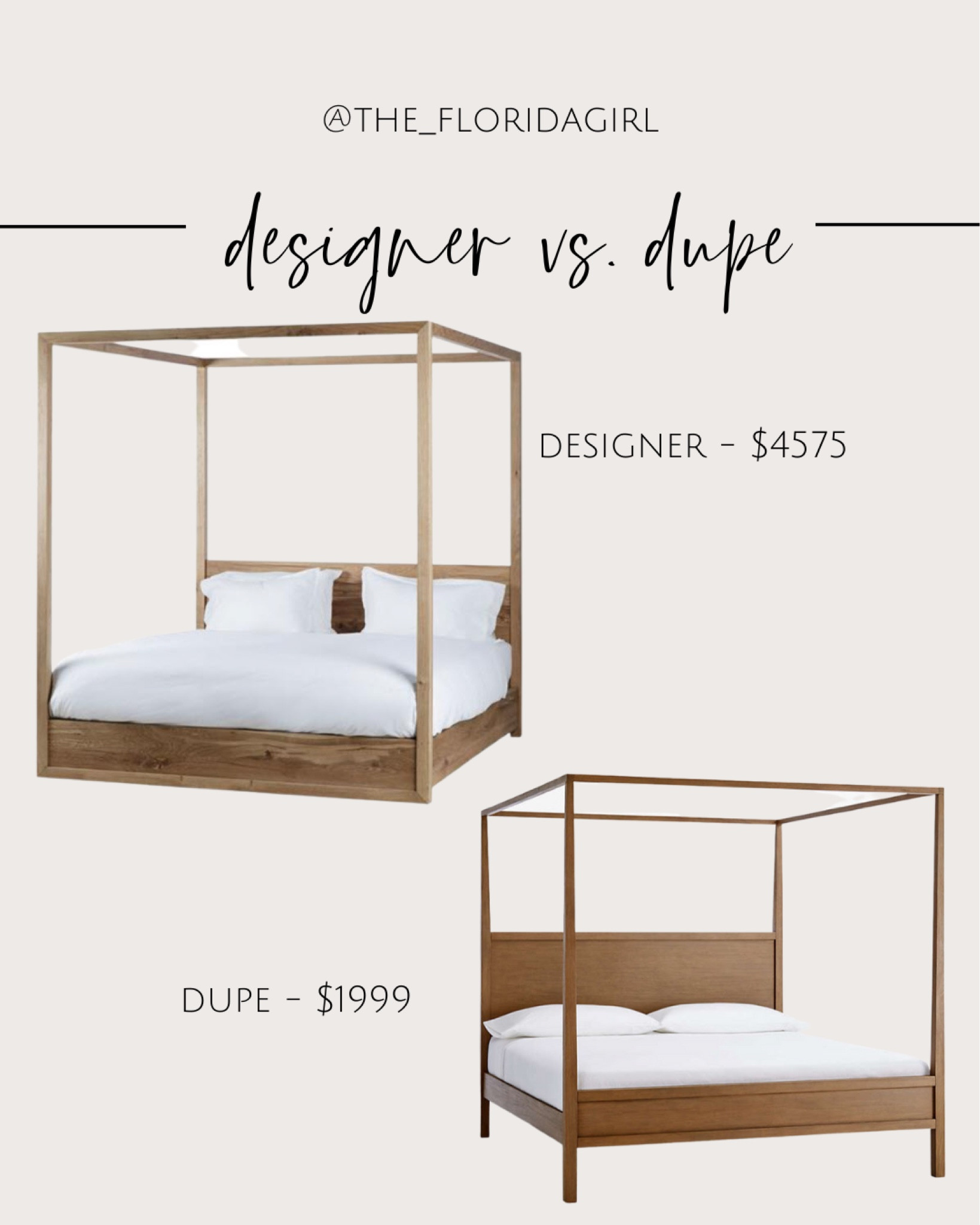 Designer Dupe #designerdupe #bed #kingbed #designer #sale #masterbedroom #bed #bedroomfurniture #furniture #bedroom #canopybed #fourposterbed

#LTKhome #LTKFind #LTKsalealert