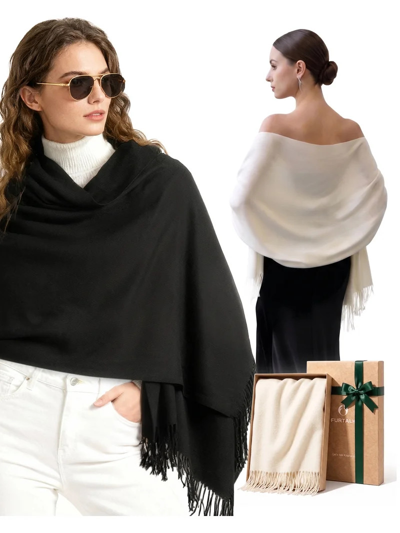 FURTALK Pashmina Shawl Wraps for Women Evening Dresses Blanket Scarves Fashion Scarf Wedding Gift... | Walmart (US)