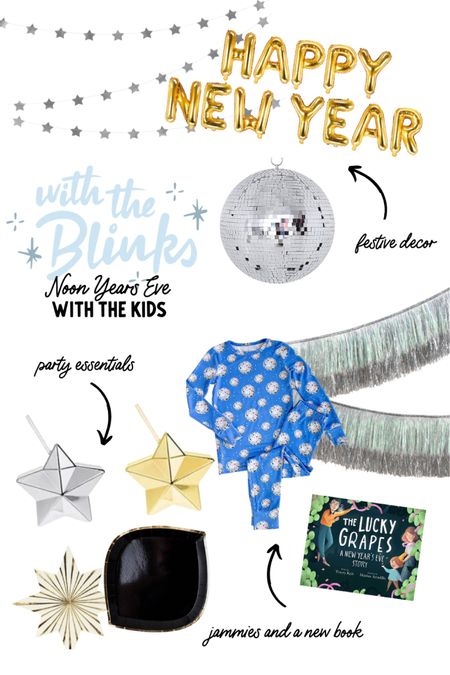 New Year’s Eve fun for the kids, disco ball Jammie’s, noon years eve 🪩

#LTKkids #LTKfamily #LTKHoliday