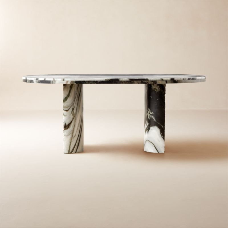 Julius 72" Oval Marble Dining Table + Reviews | CB2 | CB2
