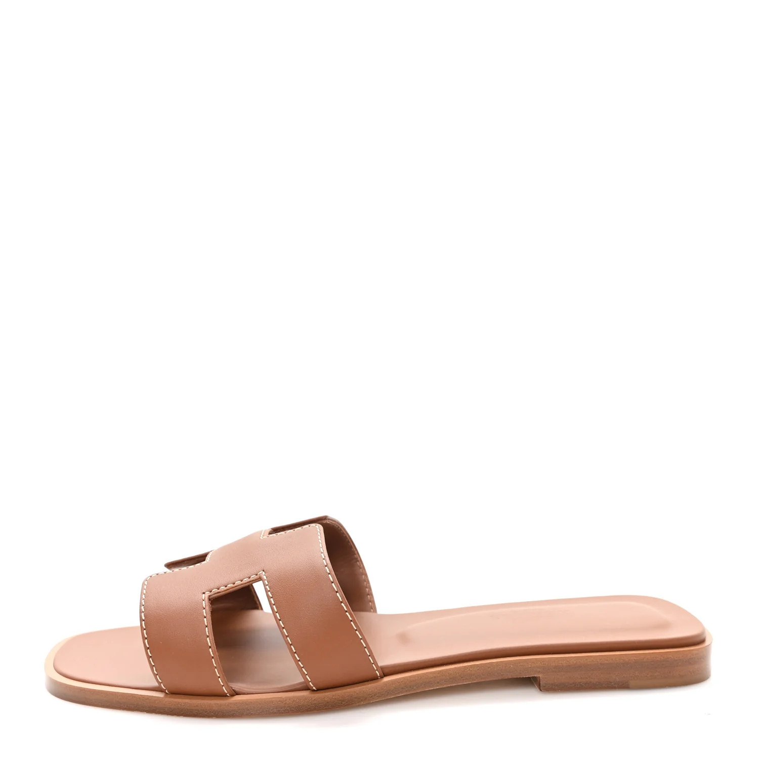 Hermes Box Calfskin Oran Sandals 36 Gold 1910613 | FASHIONPHILE (US)