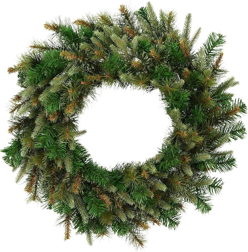Amazon.com: Vickerman 48" Cashmere Pine Artificial Christmas Wreath, Unlit - Faux Pine Christmas ... | Amazon (US)