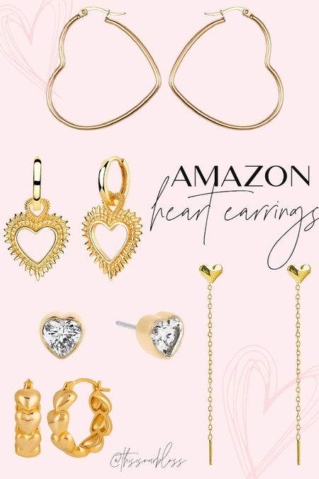 Chic gold heart earrings from amazon ✨💞✨ // heart Huggies, heart studs, heart dangly earrings, heart hoops 💕

#LTKsalealert #LTKGiftGuide #LTKunder50