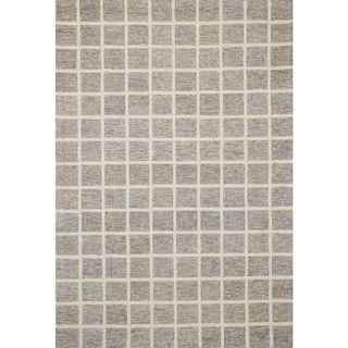 LOLOI II Chris Loves Julia x Loloi Polly Slate/Ivory 7 ft. 9 in. x 9 ft. 9 in. HandTufted Modern ... | The Home Depot