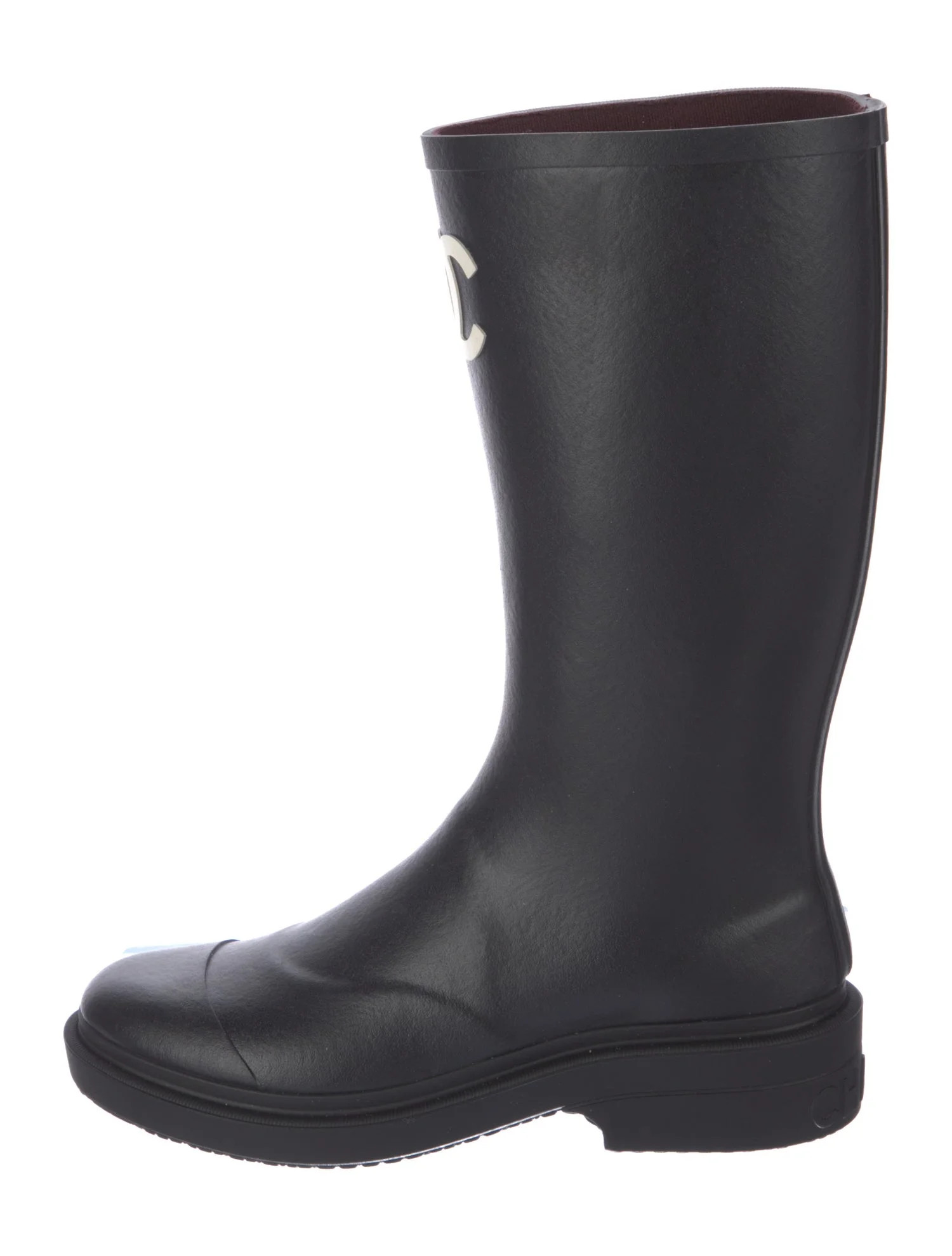 2022 Interlocking CC Logo Rain Boots | The RealReal