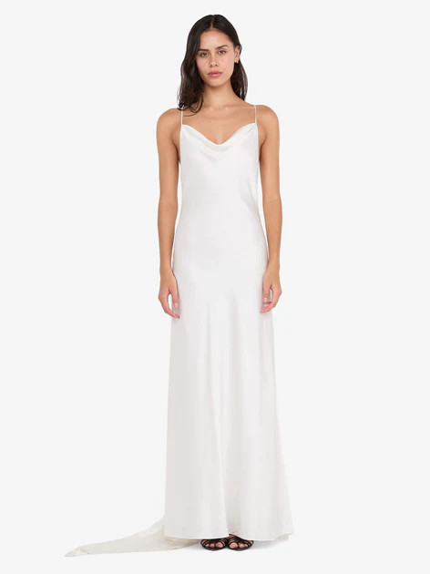 BENNET COWL GOWN - WHITE | Bec & Bridge (Global)