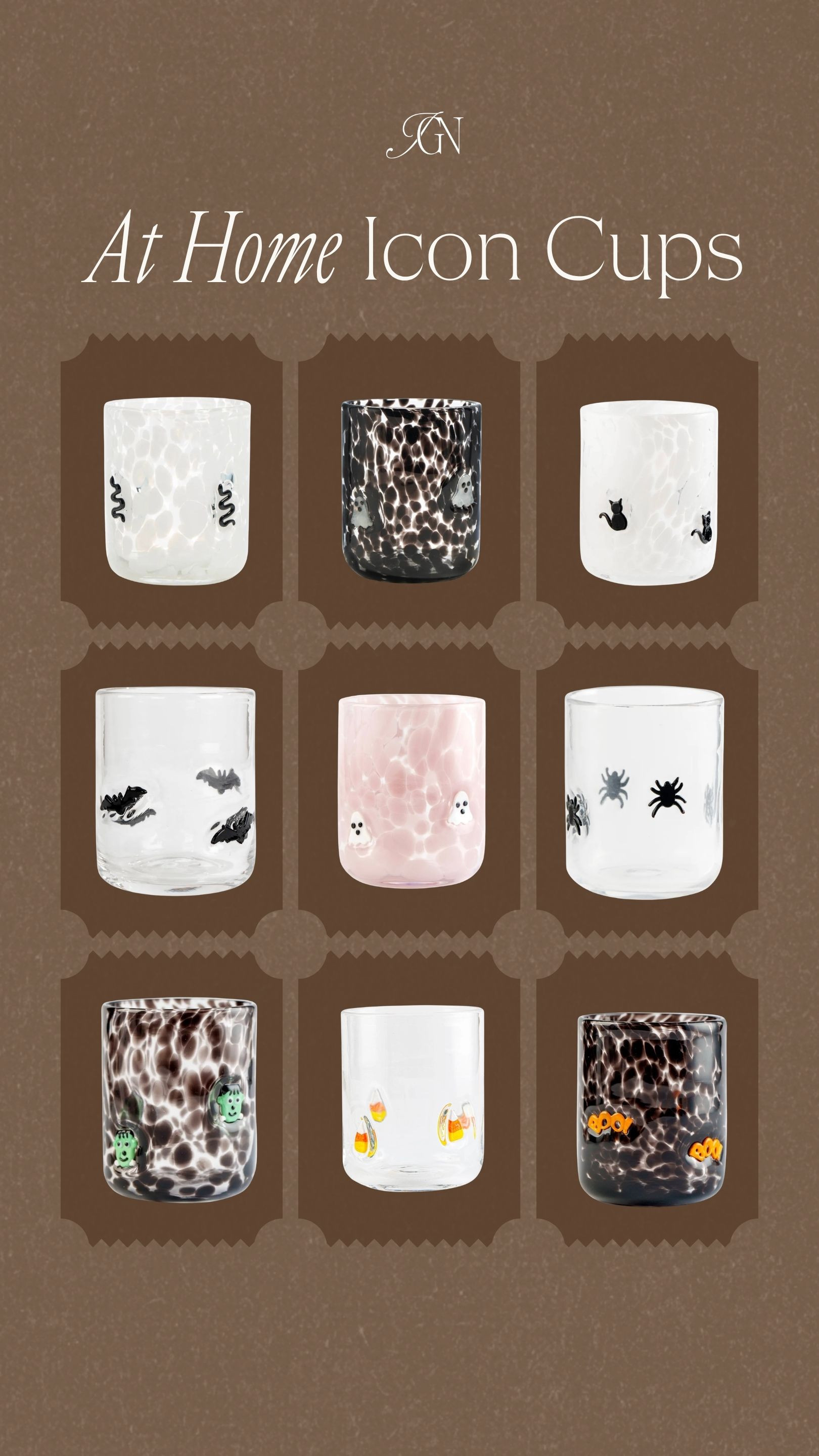 The popular icon glasses are back with the cutest Halloween designs. 👻 From ghosts and black cats to candy corn, spiders and Frankenstein details, these handblown cups make every fall drink feel extra festive.

#athome #iconglasses #halloweenglassware #halloweendecor #fallhosting #spookyseason #trendinghomefinds #festiveglassware #kitchenfinds #seasonalstyle #lookforless

#LTKSeasonal #LTKHome