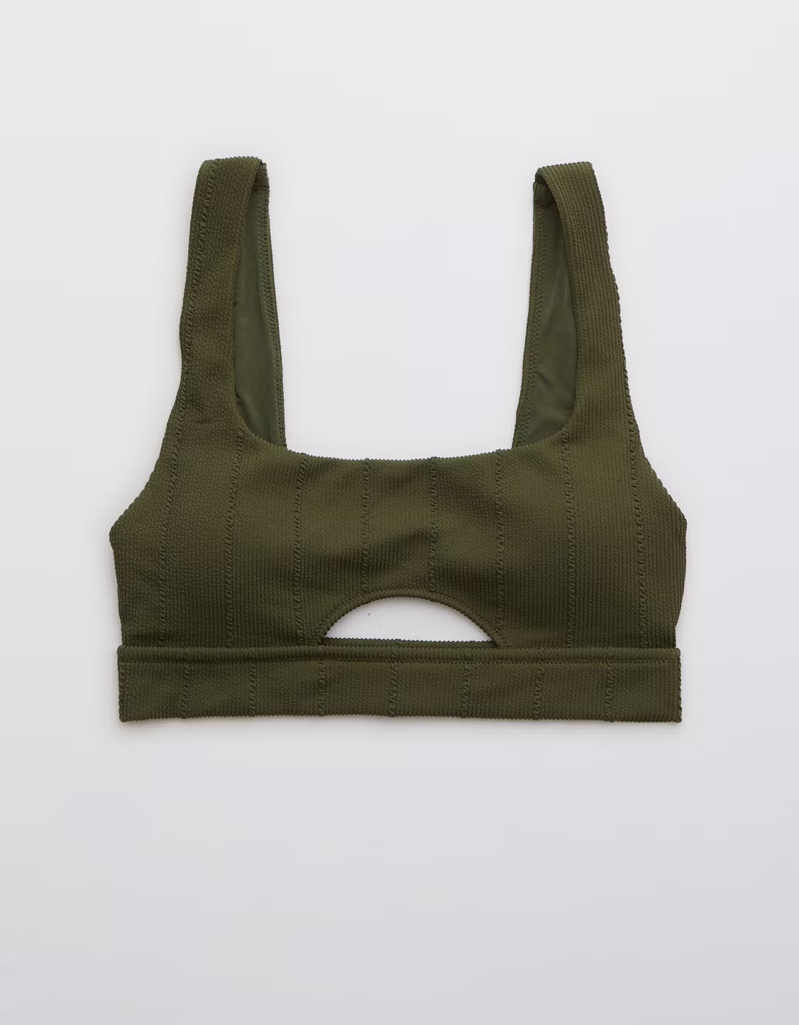 Aerie Crinkle Cut Out Scoop Bikini Top | American Eagle Outfitters (US & CA)