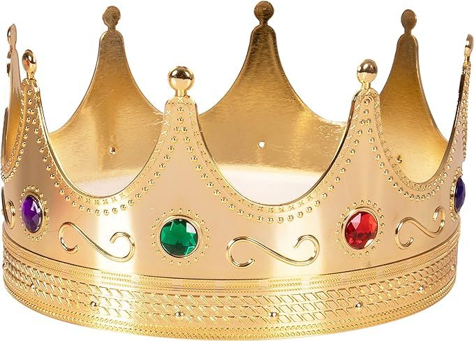 Kangaroo Regal King Crown for Men, Women, and Kids - Mens Crown for King Costumes - Birthday Prin... | Amazon (US)