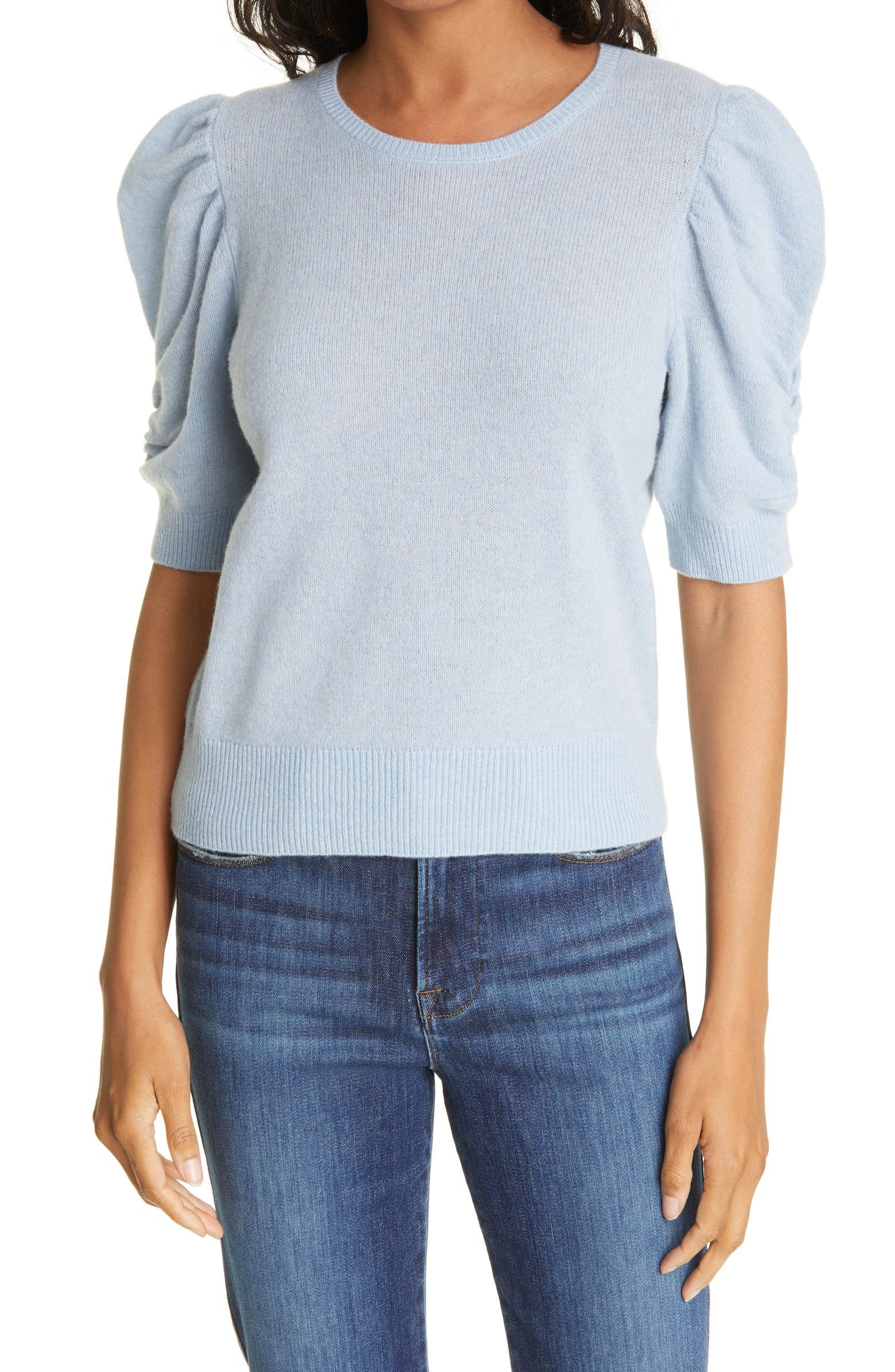 Frankie Puff Sleeve Cashmere Sweater | Nordstrom