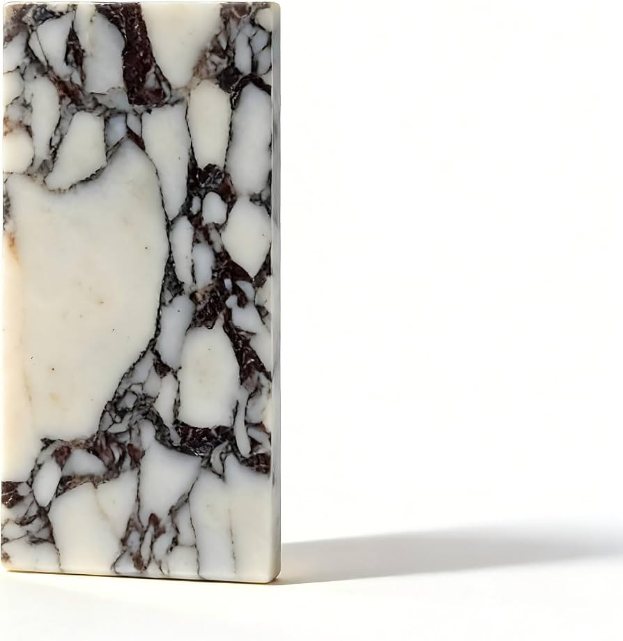 Calacatta Viola Marble Bathroom Tray with Gold Handles, Natural Stone Vanity Organizer for Towels... | Amazon (US)