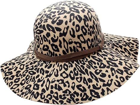 Leopard Print Wool Floppy Hat | Amazon (US)