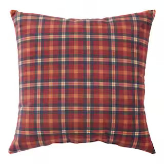 Greendale Home Fashions Durwood Fall Plaid 18 in. x 18 in. Throw Pillow TP1000-DURWOOD - The Home... | The Home Depot