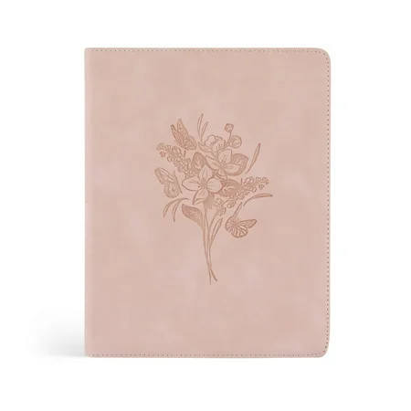 Hosanna Reviva, New Living Translation, Notetaking Bible, Wide Margins, Pink Leather-like Cover with Floral Design, Title: Shiloh Theme | Walmart (US)