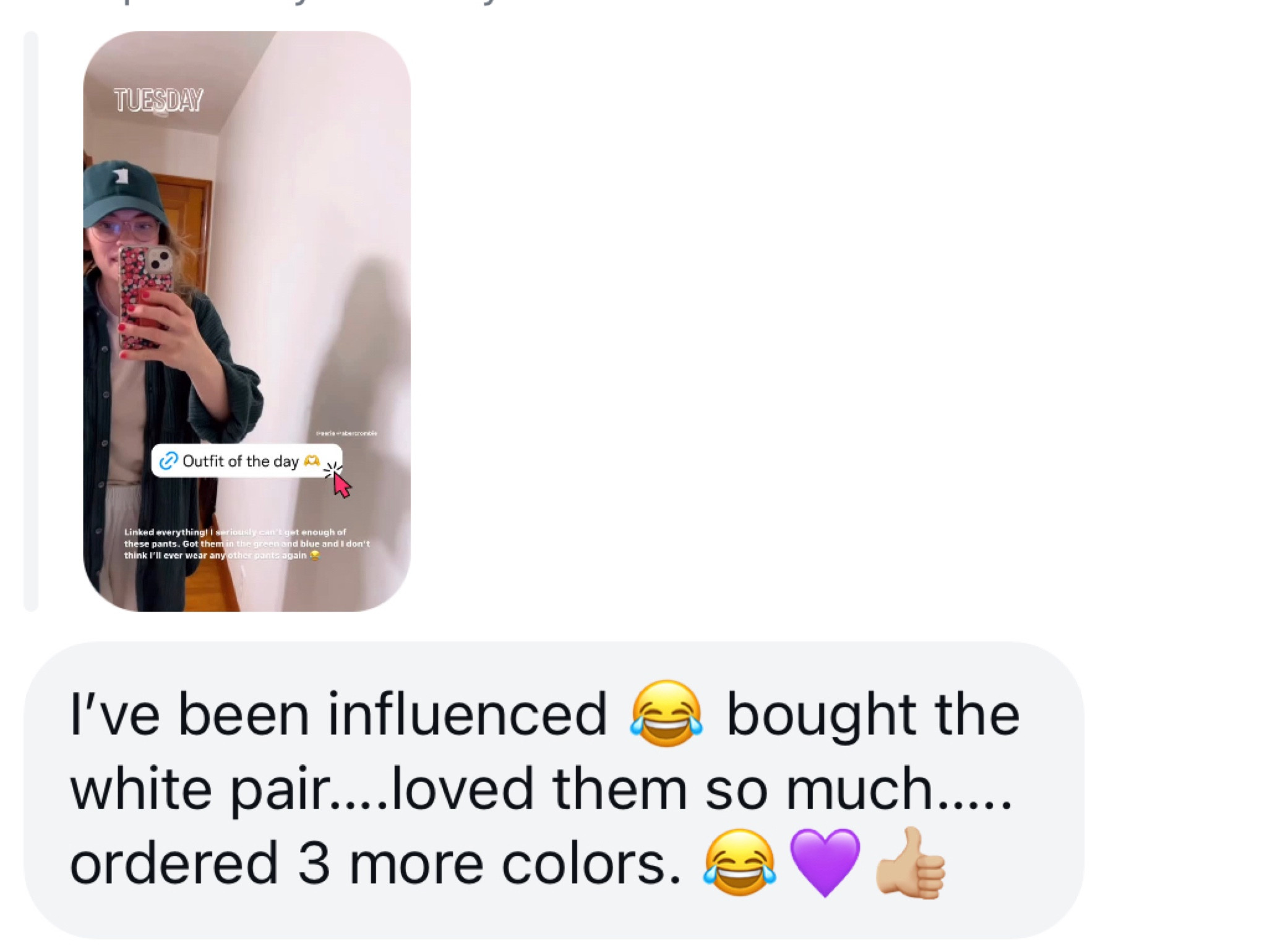 Yeah… I bought three pairs of these baggy pants too! 😂

They are just CUTE and you can dress up or dress down or wear however works best and it’s always cute 😍😍

Currently on sale too! I found it true to size, I wear mediums in almost EVERYTHING and these are mediums! 