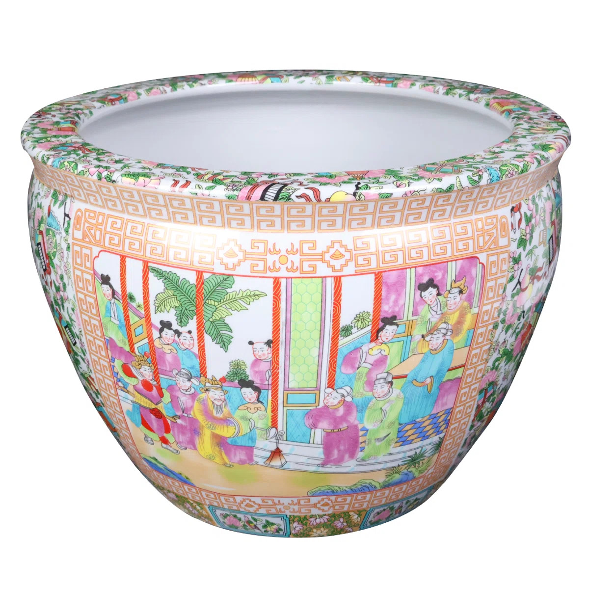 Chinese Porcelain Planter in Rose Medallion Pattern | Wayfair North America